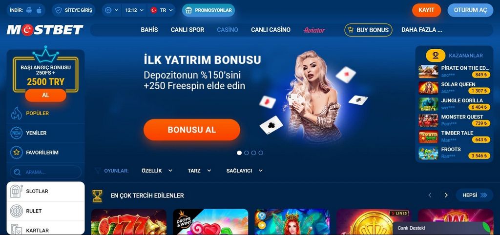 Велика букмекерська контора Mostbet Україна