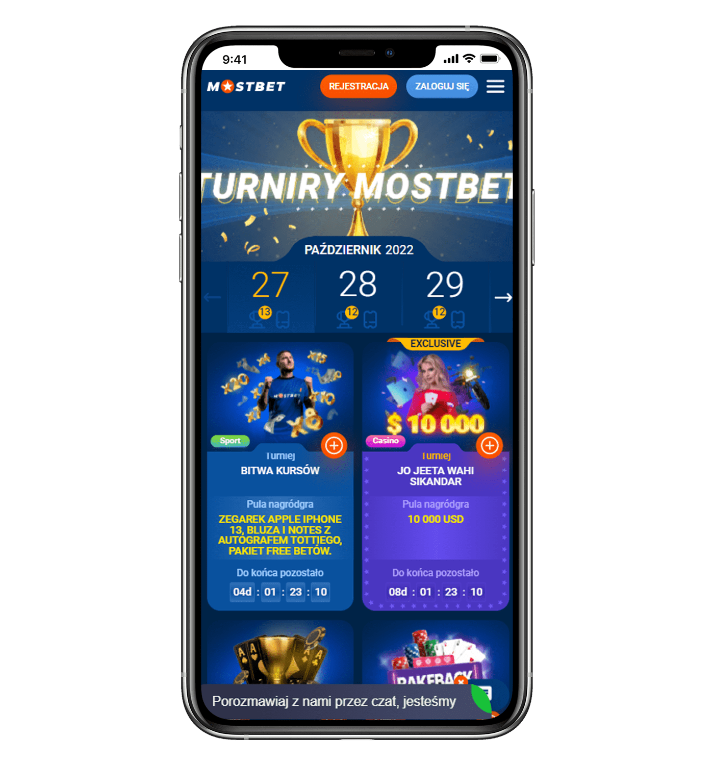 Aplikace Mostbet pro iPhone a Android