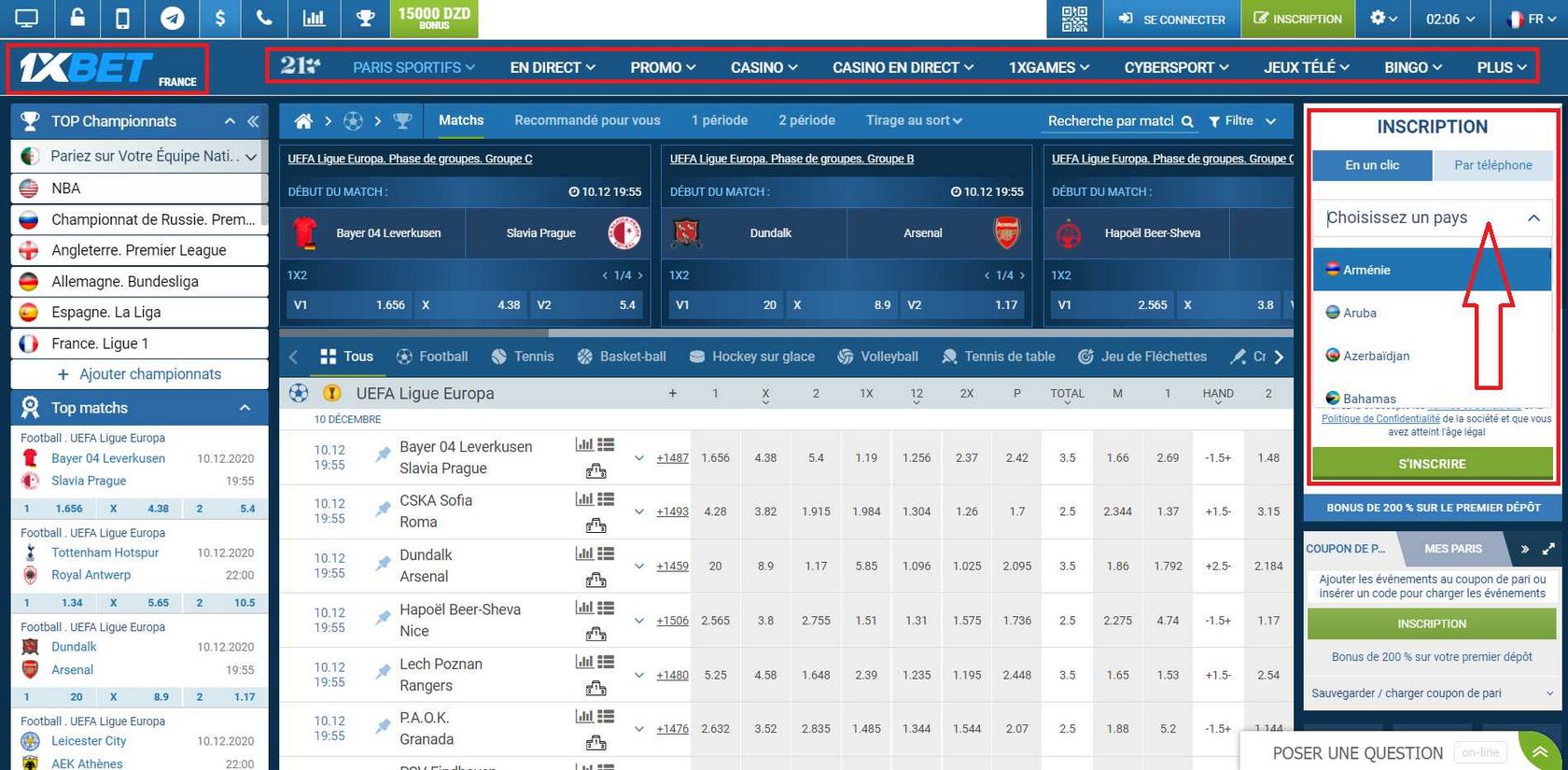 Application officielle de la plateforme de paris sportifs 1xBet